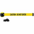 Banner Stakes 15' Yellow ''Caution - Do Not Enter'' Magnetic Wall Mount Belt Barrier MH1502 466MH1502